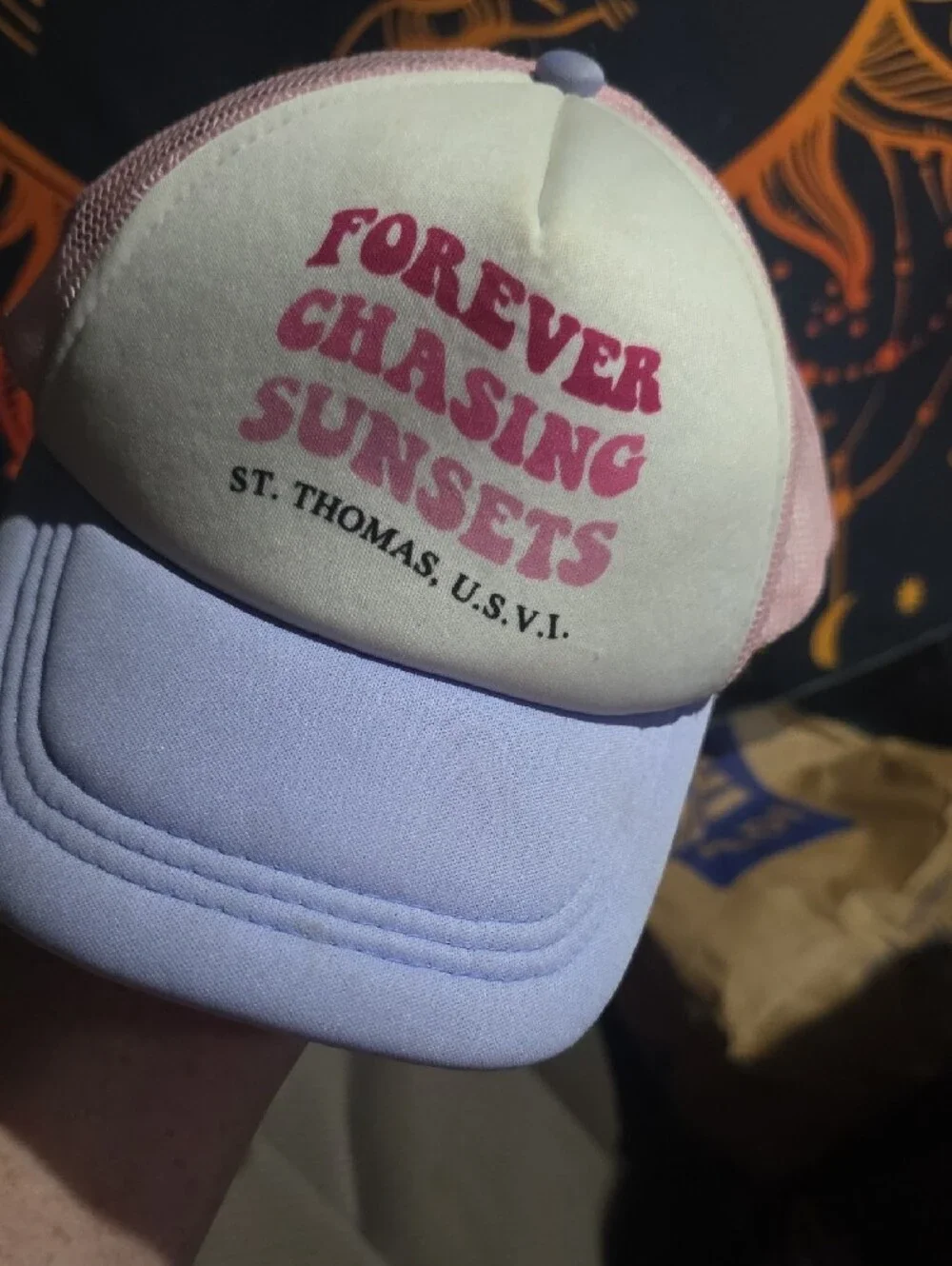 'Forever Chasing Sunsets' Trucker Hat - Pink & Lavender